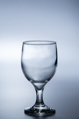 empty glass on a white