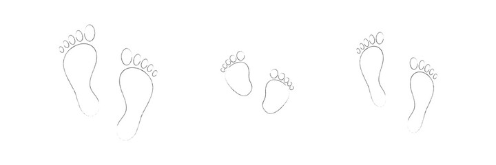 Family foot prints