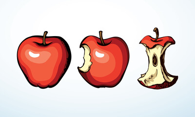 Stub from Apple. Vector drawing