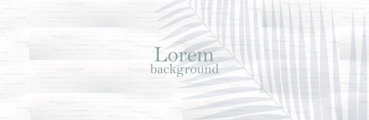 Fototapeta premium wooden texture with shadow of leaves. white color tree. vector