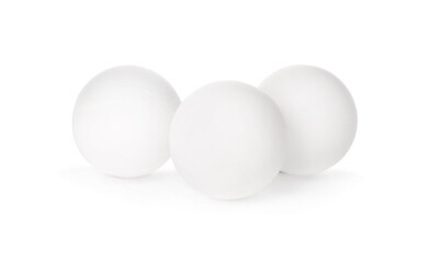 Ping pong balls isolated on white. Table tennis equipment