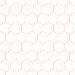 Seamless Vector Abstract Pattern With Hexagonal Shapes