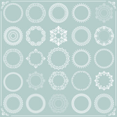 Vintage Big Set of Round Vector Patterns