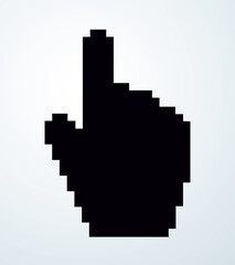 Hand cursor Vector drawing icon
