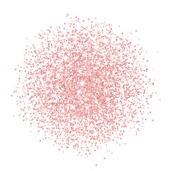Rose gold sparkles glitter placer on white background. Vector
