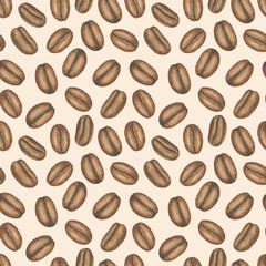 Coffee Beans Seamless Pattern