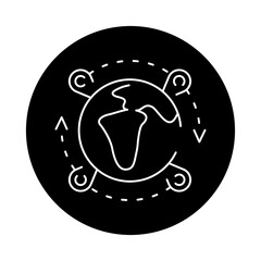 International flights color line icon. Destination.