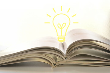 Light bulb on a documents