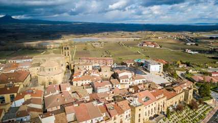 Fototapeta na wymiar aerial view of laguardia medieval town, Spain