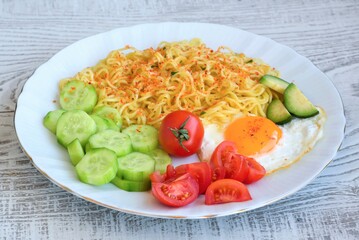 salad with vegetables and cheese