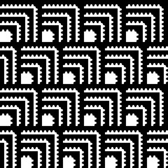 Ornament Squared Tile. Vector Ornament Seamless Tile. Corner Tile Abstract Pattern.
