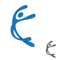 Abstract happy people or people dancing for element design