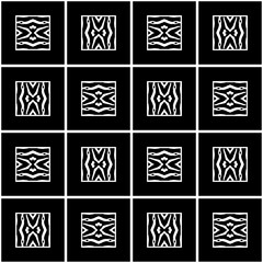 Design with Zebra stripes. Ethnic boho ornament. Seamless background. Tribal motif. Vector illustration for web design or print.
