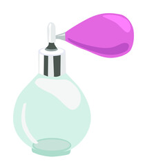 Vintage perfume bottle hand drawn colored vector icon EPS10