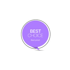 Best choice trendy paper label. Promo banner