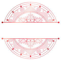 Flower Mandala. Split pattern in form of mandala for Henna Mehndi or tattoo decoration. Decorative ornament in ethnic oriental style, vector illustration.	