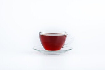 Cup of tea on a white background