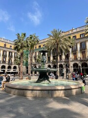 European fountain square