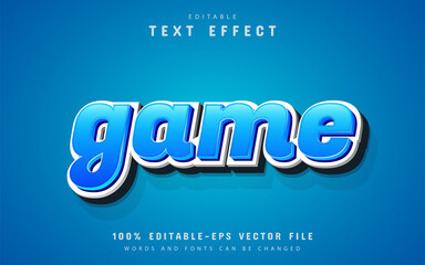 Blue game text effect
