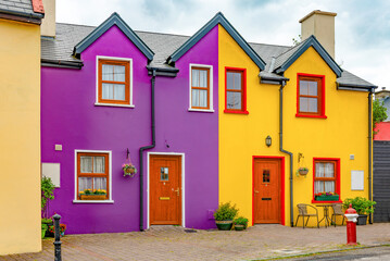 Typical Irish Village House on the Wild Atlantic Way, County Cork ,Ireland