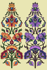 Fototapeta premium Traditional Ajanta Buta for Printing and Weaving Saree, Dress Material and Furnishing