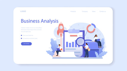 Business valuation web banner or landing page. Appraisal services,