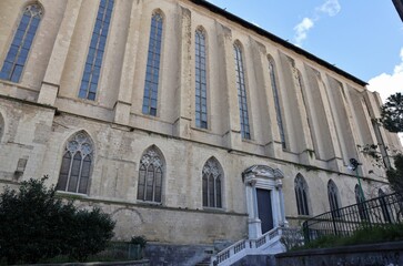 Fototapeta na wymiar Napoli - Facciata laterale della Chiesa di Santa Chiara