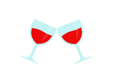 wine glass vector icon flat