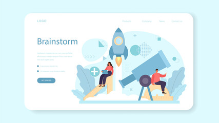 Innovation web banner or landing page. Idea of creative business solution