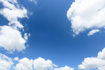 Obraz na płótnie Canvas White clouds on blue sky.
