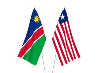 Republic of Namibia and Liberia flags
