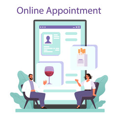 Narcologist web banner or landing page. Professional medical specialist.