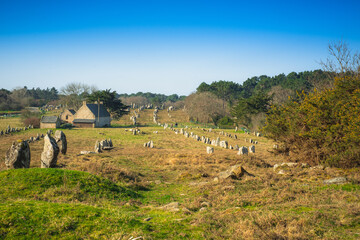 Smaller menhir near Kermario in Brittany