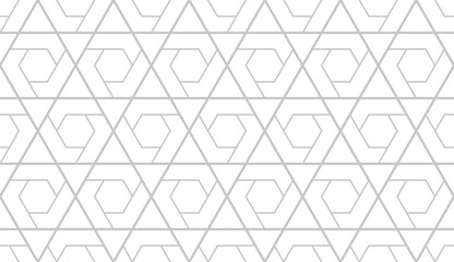 Fototapeta premium The geometric pattern with lines. Seamless vector background. White and gray texture. Graphic modern pattern. Simple lattice graphic design.