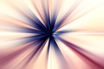 Abstract surface of radial blur zoom   in dark blue, lilac and pink tones. Bright colorful background with radial, diverging, converging lines.
