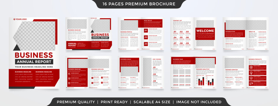 business brochure template design with modern and minimalist concept use for business profile and proposal