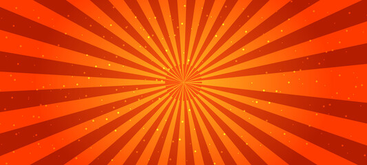 Abstract comic background . Orange sunburst background. Summer background . 
