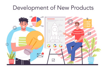 New product development concept. Start up business development idea.