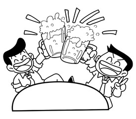 ビヤガーデン,乾杯