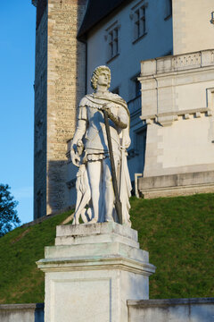 Sculpture of the famous person Gaston Febus Pau France