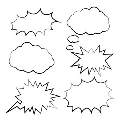 Blank Empty Comic Speech Bubbles