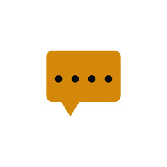Chat bubble, speech bubble, icon in color icon, isolated on white background 