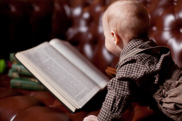 child reading a book