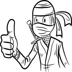 person with thumb up