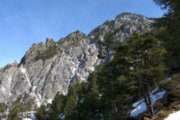 Winter scenery in the alps in Liechtenstein 19.2.2021
