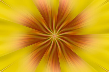 Obraz premium żółto-czerwona abstrakcja z zakrzywionymi liniami