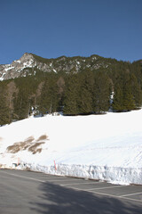 Fototapeta na wymiar Winter scenery in the alps in Liechtenstein 19.2.2021