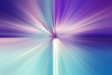 Abstract surface of radial blur zoom   in blue, lilac and white tones. Bright colorful background with radial, diverging, converging lines.