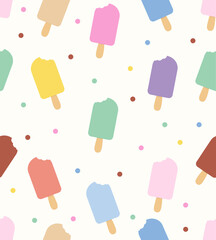 Ice cream cone seamless pattern