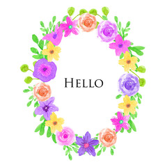 colorfull floral wreath